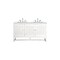 James Martin Vanities Athens 60in Double Vanity, Glossy White w/ 3 CM Ethereal Noctis Top E645-V60D-GW-3ENC - alternate 1